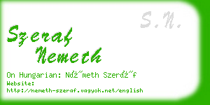 szeraf nemeth business card